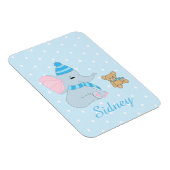 Cute Baby Elephant and Teddy Bear Magnet Magneet (Rechterzijde)