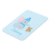 Cute Baby Elephant and Teddy Bear Magnet Magneet (Linkerzijde)