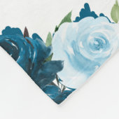 Cute Baby Elephant Baby Boy Navy & Cream Fleece Deken (Hoek)