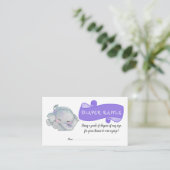 Cute Baby Elephant | Baby shower Informatiekaartje (Staand voorkant)