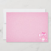 Cute Baby Elephant Baby shower Invitation Kaart (Achterkant)