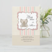 Cute Baby Elephant Baby shower Kaart (Staand voorkant)