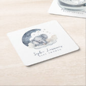 Cute Baby Elephant Baby shower Kartonnen Onderzetters (Schuin)