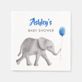 Cute Baby Elephant Baby shower Napkins Servet (Voorkant)