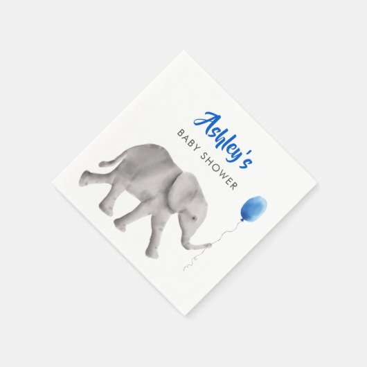 Cute Baby Elephant Baby shower Napkins Servet (Hoek)