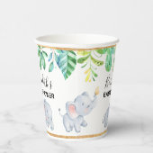 Cute Baby Elephant Baby shower Paper cup Papieren Bekers (Rechts)