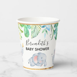 Cute Baby Elephant Baby shower Paper cup Papieren Bekers