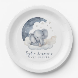 Cute Baby Elephant Baby shower Papieren Bordje
