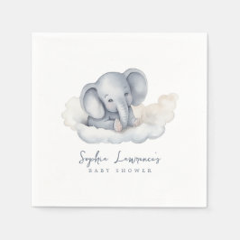 Cute Baby Elephant Baby shower Servet