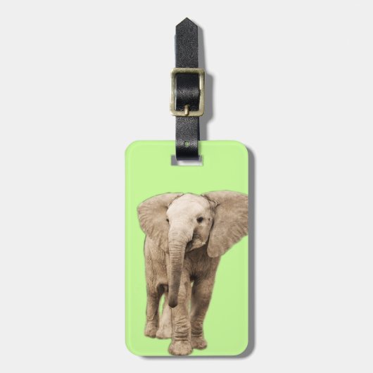 Cute Baby Elephant Bagagelabel (Voorkant verticaal)