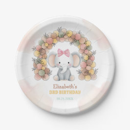 Cute Baby Elephant Balloon Arch Birthday Papieren Bordje