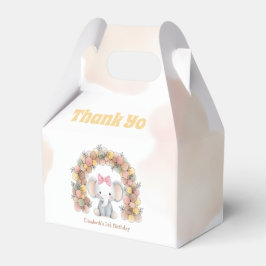 Cute Baby Elephant Balloon Arch Birthday Thank You Bedankdoosjes