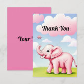 Cute Baby Elephant Bedankkaart (Voorkant / Achterkant)