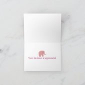 Cute Baby Elephant Bedankt (Binnen)