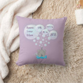 Cute Baby Elephant Belling Monogramed Kussen (Deken)