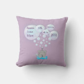 Cute Baby Elephant Belling Monogramed Kussen (Voorkant)