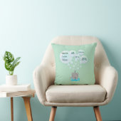Cute Baby Elephant Belling Monogramed Kussen (Stoel)