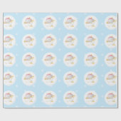 Cute Baby Elephant Birthday Cadeaupapier (Vlak)