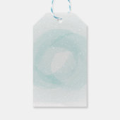 Cute Baby Elephant Blue Rozen Baby shower Cadeaulabel (Achterkant)