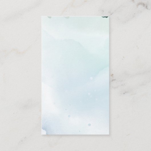 Cute Baby Elephant Blue Rozen Informatiekaartje (Achterkant)