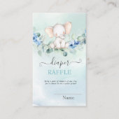 Cute Baby Elephant Blue Rozen Informatiekaartje (Voorkant)