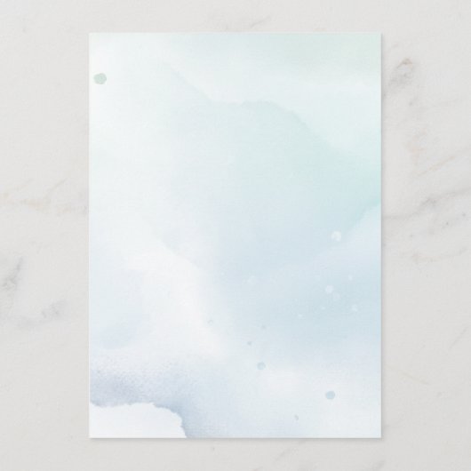 Cute Baby Elephant Blue Rozen Informatiekaartje (Achterkant)