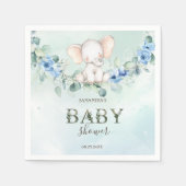 Cute Baby Elephant Blue Rozen Servet (Voorkant)