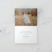 Cute Baby Elephant Blue Waterverf Hartelijk dank Bedankkaart (Binnen)