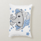 Cute Baby Elephant Boy Accent Kussen (Achterkant (Verticaal))