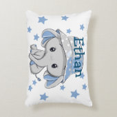 Cute Baby Elephant Boy Accent Kussen (Voorkant(Verticaal))