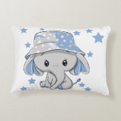 Cute Baby Elephant Boy Accent Kussen (Achterkant)
