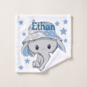 Cute Baby Elephant Boy Bad Handdoek (Wasdoekje)