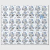 Cute Baby Elephant Boy  Cadeaupapier (Vlak)