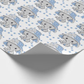 Cute Baby Elephant Boy  Cadeaupapier (Hoek)