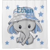 Cute Baby Elephant Boy Douchegordijn (Voorkant)