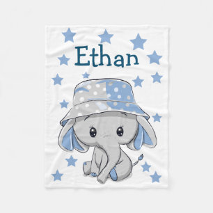 Cute Baby Elephant Boy  Fleece Deken