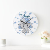 Cute Baby Elephant Boy   Grote Klok (Huis)