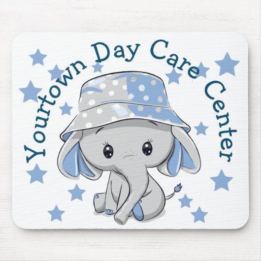 Cute Baby Elephant Boy Muismat (Voorkant)