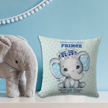Cute Baby Elephant Boy Prince Sierkussen