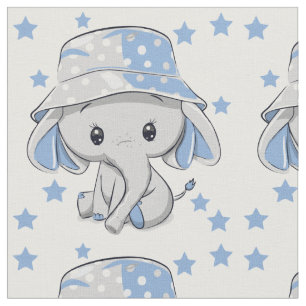 Cute Baby Elephant Boy Stof