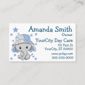 Cute Baby Elephant Boy Visitekaartje (Voorkant)