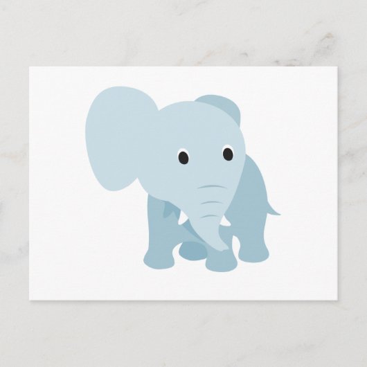Cute Baby Elephant Briefkaart (Voorkant)