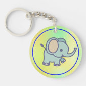 Cute Baby Elephant Cartoon-47767 Sleutelhanger (Voorkant)