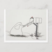 Cute Baby Elephant die op zoek is naar wat e-mail Briefkaart (Voorkant)