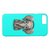 Cute Baby Elephant Dj met hoofdtelefoon en glas Case-Mate iPhone Case (Achterkant (Horizontaal))