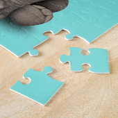 Cute Baby Elephant Dj met hoofdtelefoon en glas Legpuzzel (Zijkant)