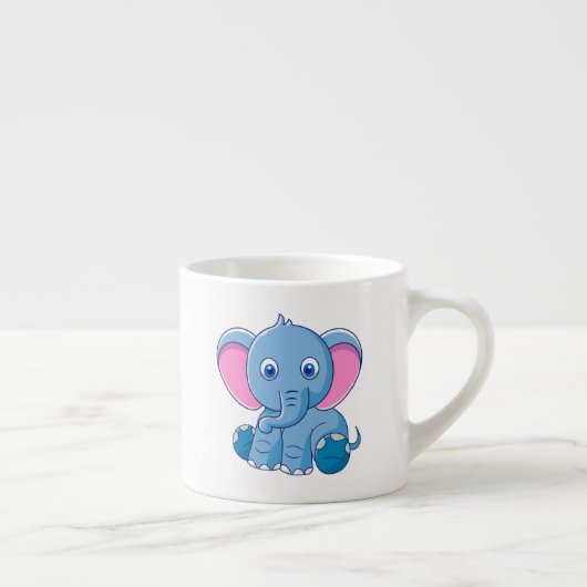 Cute Baby Elephant Espresso Kop (Rechts)