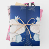 Cute Baby Elephant First Birthday Inpakpapier Vel (In situ)