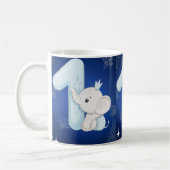 Cute Baby Elephant First Birthday Koffiemok (Links)
