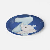 Cute Baby Elephant First Birthday Papieren Bordje (Gekanteld)